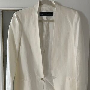 Zara basic white blazer